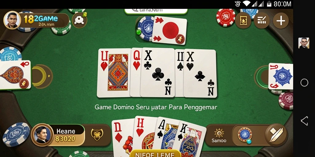 Gameplay seru dan strategis dalam game Domino 182GAME.
