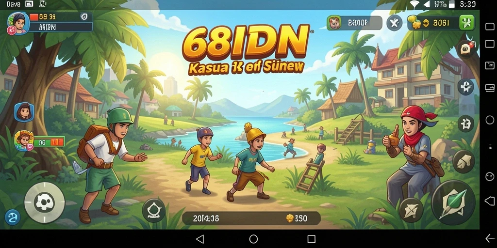 Tangkapan layar utama 68IDN menampilkan aksi seru gameplay kasual.