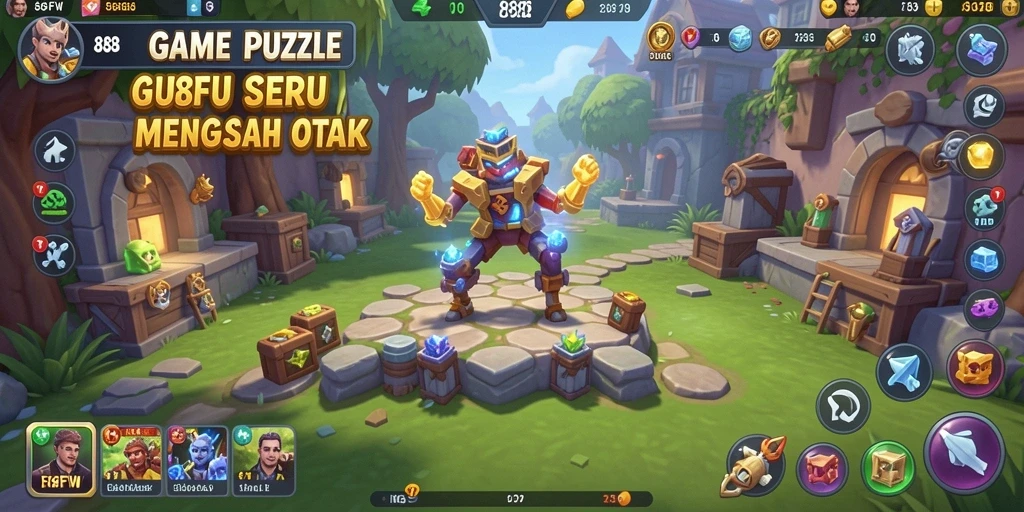 Tampilan gameplay puzzle yang menarik dan menantang di 888FW.