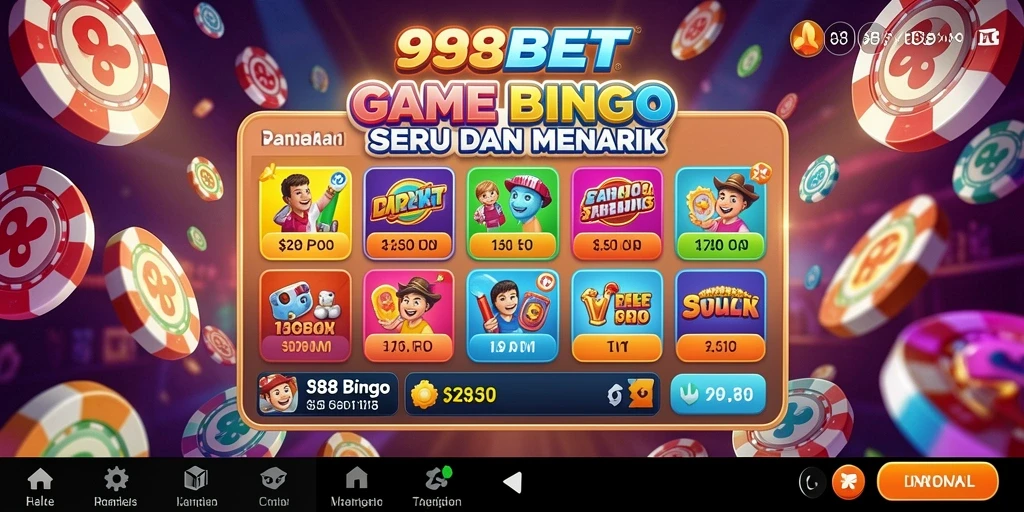 Tampilan gameplay seru dari aplikasi Bingo 988BET.