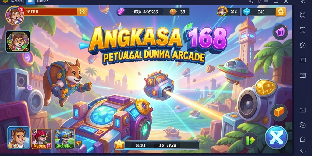 Tangkapan layar gameplay ANGKASA168 yang menampilkan aksi seru di dunia arcade.