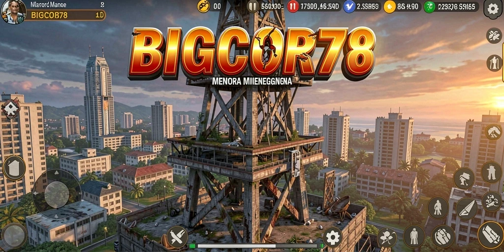 Tampilan aksi seru dalam permainan Tower Defense BIGCOR78.
