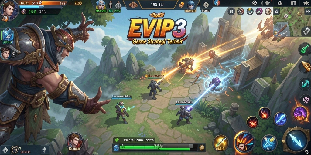 Tampilan gameplay dari EVIP3 dengan aksi strategis yang mendebarkan.