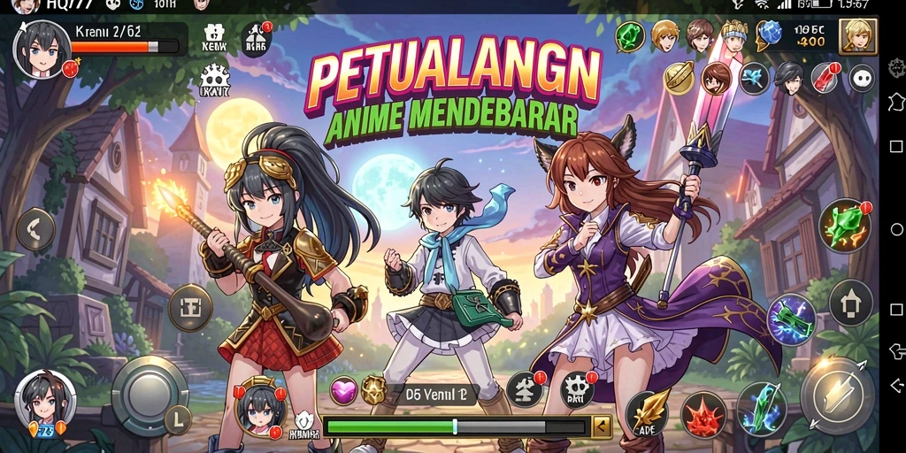 Tampilan gameplay HQ777 yang menakjubkan dan penuh warna.