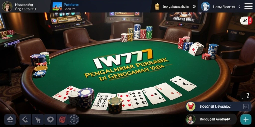 Tampilan gameplay IW777 yang menegangkan dan menarik dalam permainan poker.