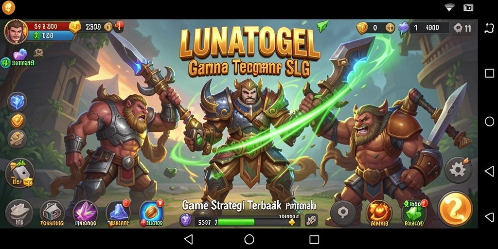 Penampakan seru gameplay LUNATOGEL saat berperang dan membangun kerajaan.