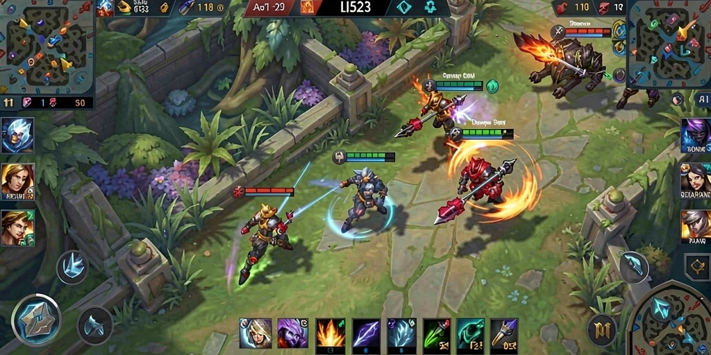 Gameplay seru dan penuh aksi di RAJAPANEN saat bertarung di arena.