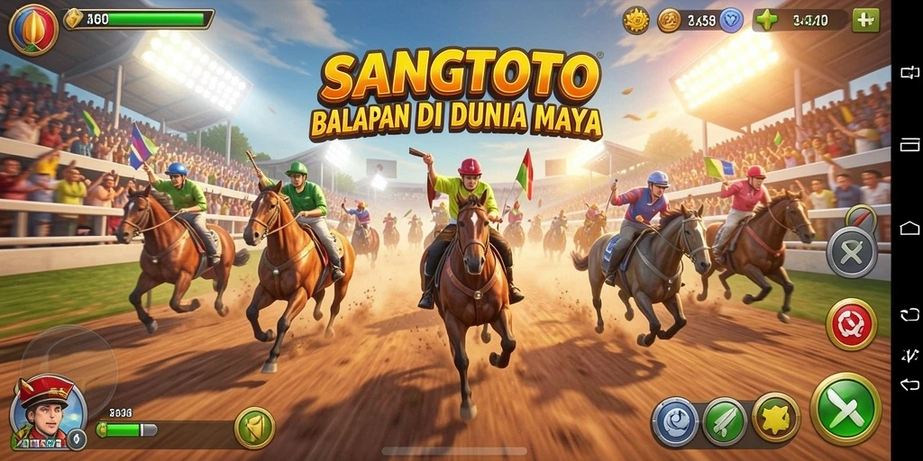 Screenshot gameplay SANGTOTO menampilkan balapan seru dan atmosfer yang mendebarkan.