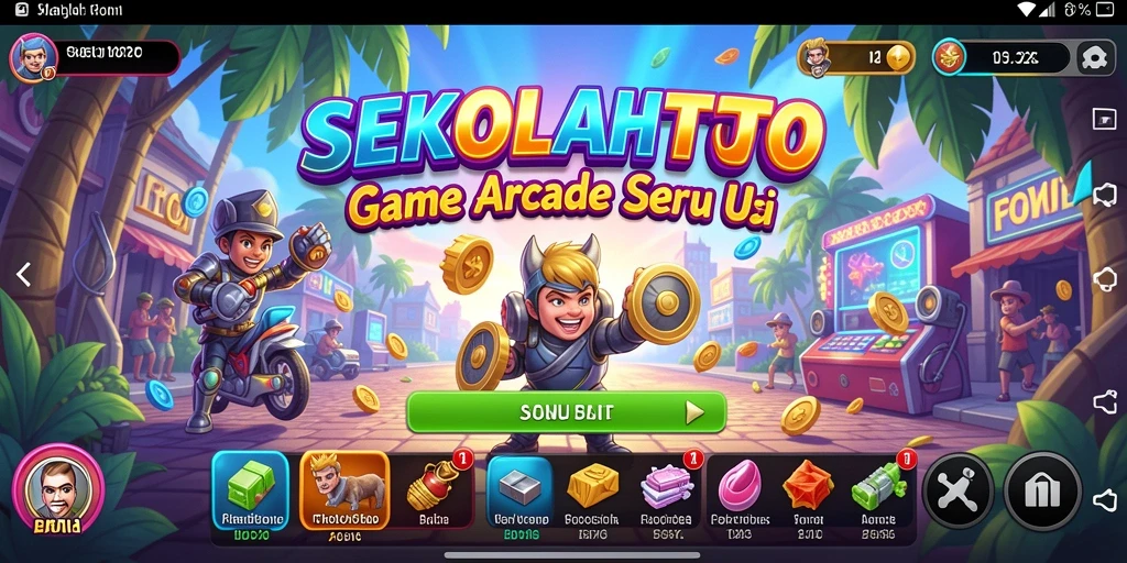 Tampilan gameplay SEKOLAHTOTO yang seru dan menantang.