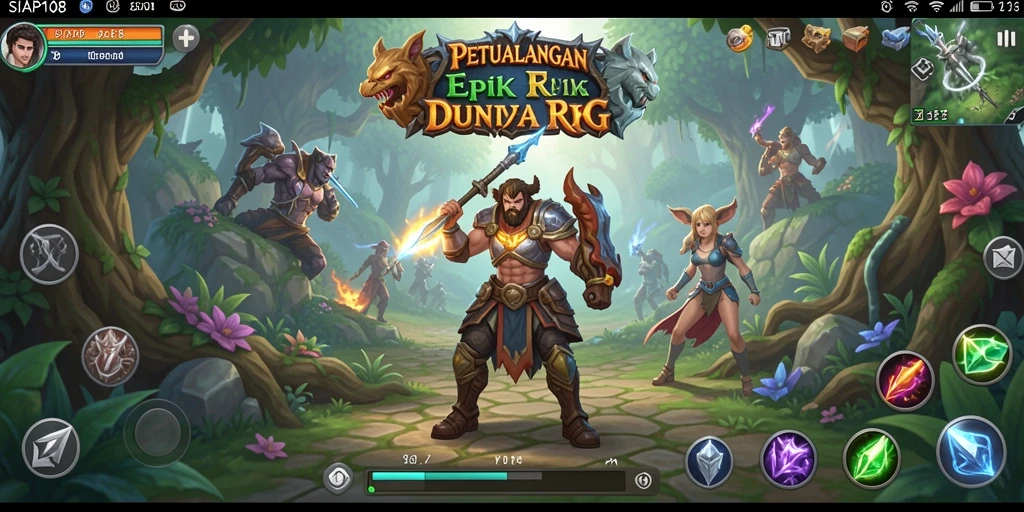 Tampilan gameplay SIAP108 yang menonjol dalam petualangan RPG.
