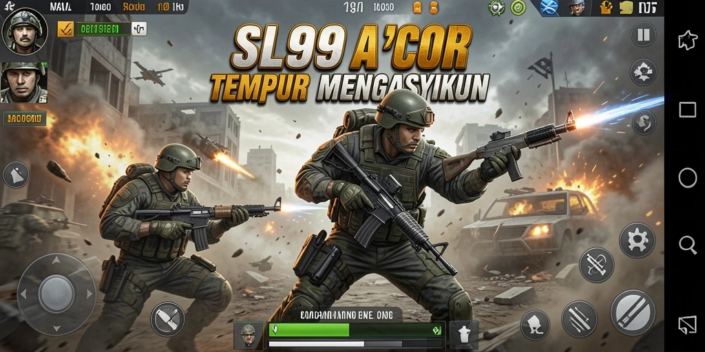 Tampilan gameplay SL999 yang intens dan mendebarkan saat bertempur di arena.
