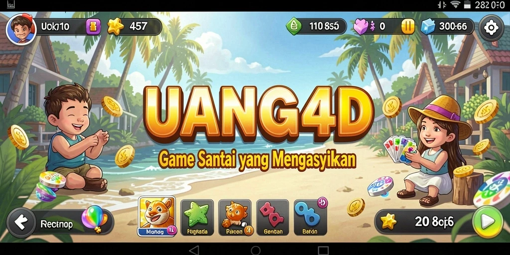 Tampilan menarik dari gameplay UANG4D yang seru.