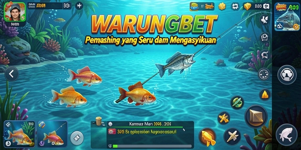 Tampilan gameplay memancing yang seru dan realistis di WARUNGBET.