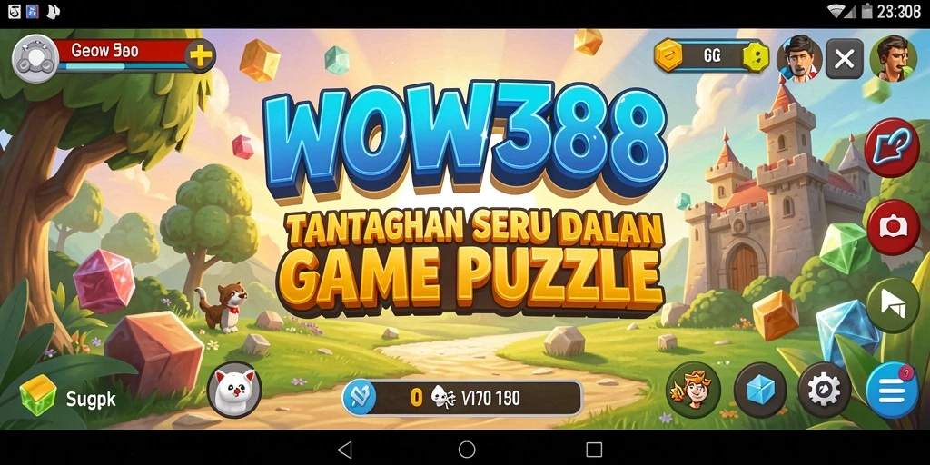 Tangkap layar gameplay WOW388 dengan berbagai teka-teki seru.